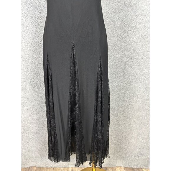 Steve Madden Black Midi Vita Dress With Lace Panels & Straps Black Large NWT's - Picture 2 of 8